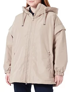 Płaszcze damskie - Geox Damski płaszcz w Bleyze Down Coat, Humus, 52 - grafika 1