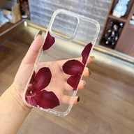 Inne - TEMU [1 Szt. Eleganckie Orzechy Transparentne Etui Do Telefonu] Eleganckie Orzechy I Refinowane Wzory Kwiatowe Estetyczne Transparentne Etui Do - miniaturka - grafika 1