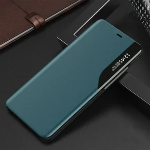 Eco Leather View Case elegancki futerał etui z klapką i funkcją podstawki iPhone 13 Pro Max zielony - Etui i futerały do telefonów - miniaturka - grafika 11