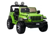 Pojazdy elektryczne dla dzieci - Import LEANToys Auto na Akumulator Jeep Wrangler Rubicon Zielony - miniaturka - grafika 1