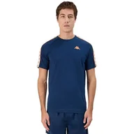 Koszulki męskie - Kappa Coen Slim 222 Band Tee Wygodna i stylowa koszulka techniczna kolor niebieski Dk i pomarańczowy, rozmiar XL - miniaturka - grafika 1