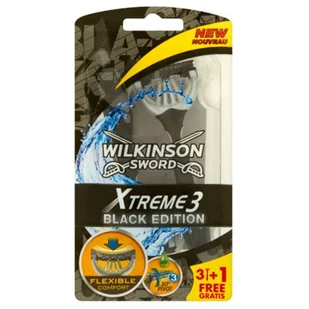 Wilkinson Sword Xtreme 3 Black Edition maszynki jednorazowe Aloe Vera 3 + 1 Ks - Maszynki do golenia i wkłady - miniaturka - grafika 2