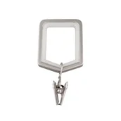 Akcesoria do wystroju okien - Kwadrat z żabką Brooklyn satyna nikiel 10 sztuk Bojanek - miniaturka - grafika 1