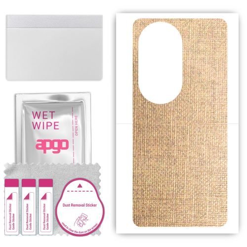 folia naklejka skórka strukturalna na TYŁ do Oppo Reno11 PJH110 - Tkanina Denim Beżowy - apgo SKINS