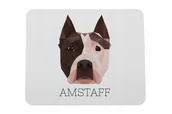 Podkładki pod mysz - Amerykański Staffordshire Terrier Podkładka Geometryczny Art-Dog - miniaturka - grafika 1