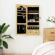 Szafki łazienkowe - vidaXL Wisząca szafka na biżuterię, z lustrem, 37,5x10x90 cm - miniaturka - grafika 1
