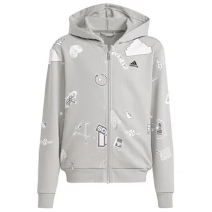 Adidas Bluv Zip Hoodie (176) Bluza Dziecięce Szary - Bluzy dla dziewczynek - miniaturka - grafika 1