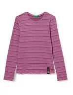 Koszulki dla dziewczynek - United Colors of Benetton Koszulka dziewczęca M/L 3hdtc106u tunika nuringowa, fioletowa 902, 140 cm - miniaturka - grafika 1