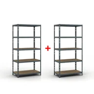 Szafy i regały magazynowe - B2B Partner Regał półkowy 1790 x 900 x 500 mm, nośność 175 kg 1+1 GRATIS 540038 - miniaturka - grafika 1