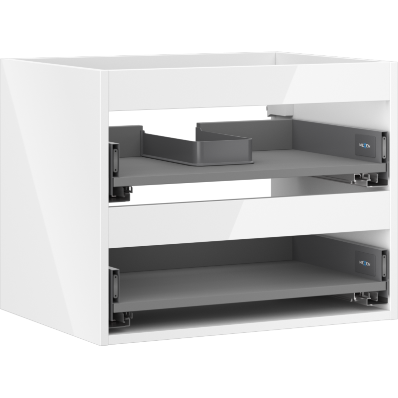 Mexen Box-A korpus szafki podumywalkowej 60 cm, 2 szuflady, biały połysk - 91AX0-0600-470-2-00