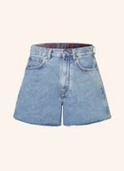 Spodenki damskie - Pepe Jeans Szorty Jeansowe Boxy blau - miniaturka - grafika 1