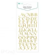 Zabawki kreatywne - Dalprint Naklejki brokatowe alfabet 50szt - miniaturka - grafika 1