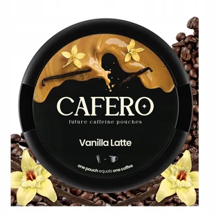 Woreczki energetyczne Cafero Vanilla Latte 80mg kofeinowe bez cukru kawowe - Zestawy upominkowe - miniaturka - grafika 1