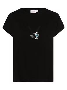 Vila - T-shirt damski  VISmurfy, czarny - Koszulki i topy damskie - miniaturka - grafika 1