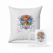 Gadżety dla niej i dla niego - ZESTAW KUBEK + PODUSZKA PSI PATROL SKY + IMIĘ - miniaturka - grafika 1