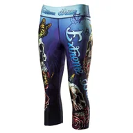 Spodnie sportowe damskie - Legginsy fitness damskie 3/4 SKULL termoaktywne - miniaturka - grafika 1