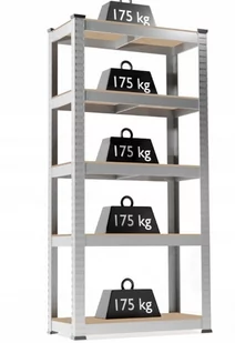 Regał magazynowy metalowy GardenLine 180 x 90 x 30 cm max 175 kg na półkę - Szafy i regały magazynowe - miniaturka - grafika 1