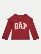 Bluzki damskie - Gap Bluzka 626254 Bordowy Regular Fit - miniaturka - grafika 1