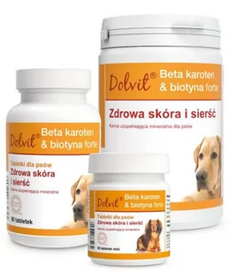 Dolvit Beta karoten & biotyna forte 2x90 tabletek - Suplementy i witaminy dla psów - miniaturka - grafika 3