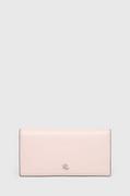 Portfele - Lauren Ralph Lauren portfel skórzany damski kolor różowy 432935939 - miniaturka - grafika 1