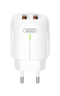 XO ŁAD SIEC L111 2xUSB 2,4A DIODA LED BIAŁA - Ładowarki samochodowe - miniaturka - grafika 1