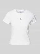 Koszulki i topy damskie - T-shirt z wyhaftowanym logo - miniaturka - grafika 1