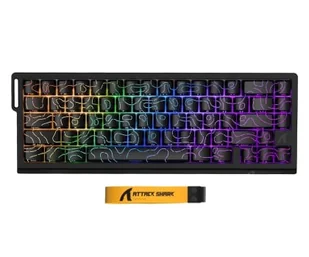 Attack Shark X68PRO HE Wireless Rapid Trigger 8kHz/128kHz Poron czarna - Klawiatury - miniaturka - grafika 1