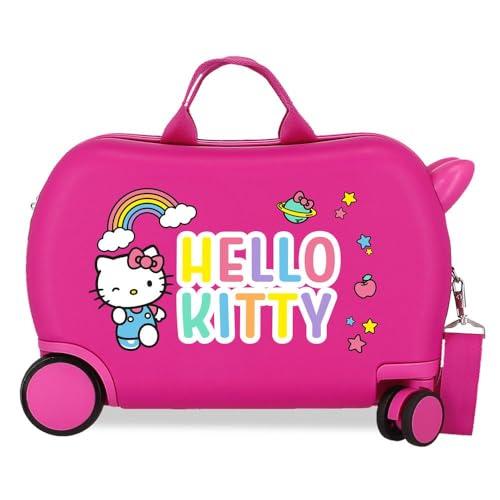 Hello Kitty You Are Cute Walizka Dziecięca Różowa 45x31x20 cm Twardy ABS 24.6L 1.8kg 4 Koła Bagaż Ręczny, Różowy kolor, walizka dziecięca