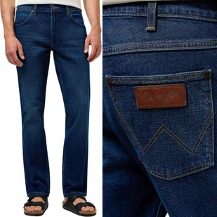 Wrangler GREENSBORO Black Hole PROSTE NOWA KOLEKCJA CIEMNY DżINS W30 L30 - Spodnie męskie - miniaturka - grafika 1