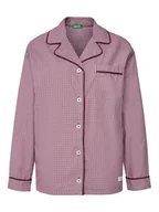 Piżamy damskie - United Colors Of Benetton Koszulka piżamowa 4MYG3M00D Bordowy Regular Fit - miniaturka - grafika 1