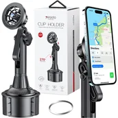 Pozostałe akcesoria do telefonów - Uchwyt samochodowy magnetyczny na telefon MagSafe w miejsce na kubek Cup Holder Yesido C200 Czarny - miniaturka - grafika 1