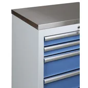 Pozostałe wyposażenie warsztatu - B2B Partner Blat roboczy ze stali nierdzewnej (2 szafki) TGW53S - miniaturka - grafika 1