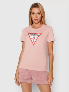 Koszulki i topy damskie - Guess T-Shirt Original W1YI1B I3Z11 Różowy Regular Fit - grafika 1