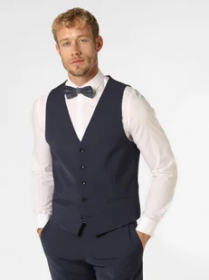 Strellson Męska kamizelka od garnituru modułowego Mężczyźni Super Slim Fit niebieski jednolity, 46 - Kamizelki męskie - miniaturka - grafika 1