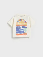 Bluzki dla niemowląt - Reserved - T-shirt z nadrukiem - złamana biel - miniaturka - grafika 1