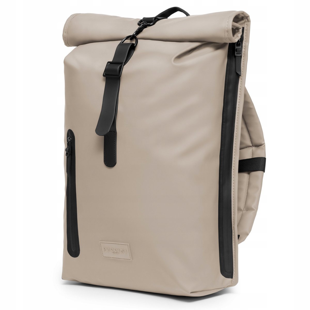Plecak Miejski Wodoodporny Rolltop Na Laptopa 15'' Beżowy PUCCINI PM9030-6A