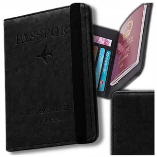 Podróżne etui na dokumenty paszport RFID antykradzieżowy portfel eko skóra - Portfele - miniaturka - grafika 1