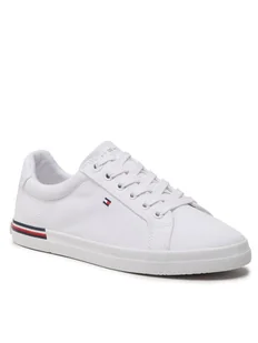 Tommy Hilfiger Tenisówki Essential Stripes Sneaker FW0FW06954 Biały - Trampki damskie - miniaturka - grafika 1