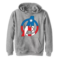 Bluzy dla chłopców - Marvel Avenger Captain America chłopięca bluza z kapturem, Athletic Heather, XL, Athletic Heather, XL, sportowy wrzos, XL - miniaturka - grafika 1