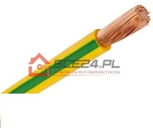 Przewód LGY kabel linka H07V-K 6mm ŻÓŁTO-ZIELONE 1mb - Przewody elektryczne - miniaturka - grafika 1