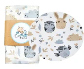 Pieluchy - EGA Otulacz, pieluszka muślinowa 120x120 cm Pastelowe Zwierzęta | OT MUŚL 120 4311 - miniaturka - grafika 1