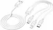 Kable USB - HOCO kabel 3w1 USB A do Lightning / Micro USB / Typ C 2A X74 1 m biały - miniaturka - grafika 1