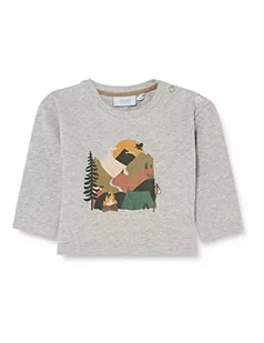 Noa Noa Miniature Boy Pellennm Koszula męska Unisex Dziecko, Grey Melange, 92 / 24M - Bluzki dla niemowląt - miniaturka - grafika 1