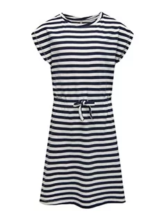 Sukienki - ONLY Dziewczęca Konmay S/S Dress Noos JRS sukienka z dżerseju, Navy Blazer/Stripes: Cloud Dancer, 134/140 cm - grafika 1