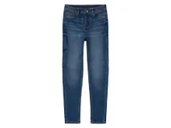 Spodnie i spodenki dla dziewczynek - pepperts!® Jeansy dziewczęce z bawełną, super skinny fit (Niebieski, 146) - miniaturka - grafika 1