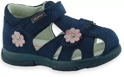 Buty dla dziewczynek - Sandałki dziewczęce na lato Befado 170P078 Granatowe - grafika 1