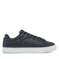Sneakersy męskie - Sneakersy Tommy Hilfiger Icon Court Lth Flag Ess FM0FM05317 Granatowy - miniaturka - grafika 1