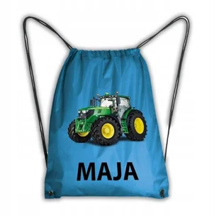 Niebieski Worek Plecak Szkolny Traktor JD + IMIĘ - Plecaki worki - miniaturka - grafika 1