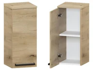 Szafki łazienkowe - Słupek Łazienkowy ATHD 30 cm DW Lewy - Dąb Evoke Coast Mat - Uchwyty Czarne Matowe - miniaturka - grafika 1