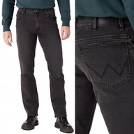 Spodnie męskie - Wrangler STRAIGHT Authentic Grey KLASYCZNE PROSTE SZARY DżINS W33 L32 - miniaturka - grafika 1